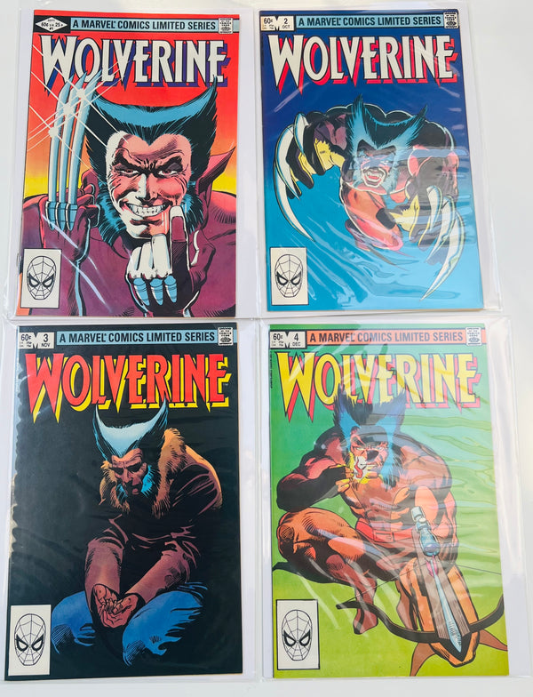 Wolverine Mini-Series Issue 1-4 1982 Frank Miller / Joe Rubinstein cover art