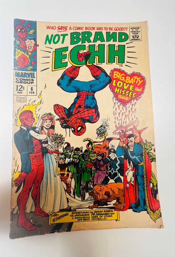 Marvel Comics - Not Brand ECHH Issue 6 Silver Age Comic Spiderman (1967) 1st Stan Lee, Jack Kirby