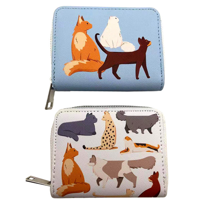 Small Zip Around Wallet - Feline Fine Cats PUR152-0