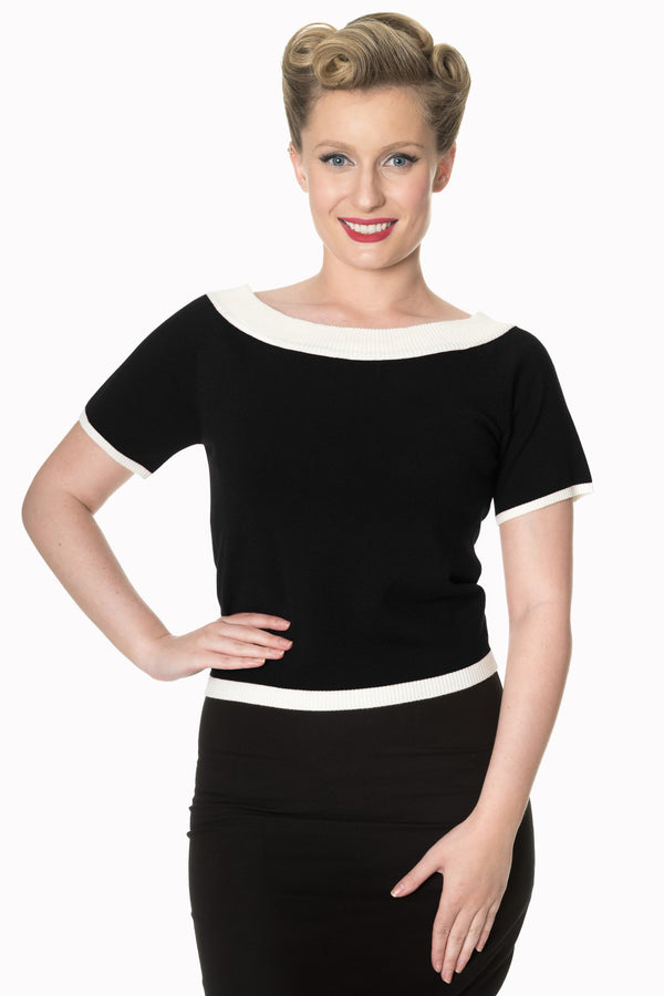 Banned Apparel - Standing Out From The Crowd Off Shoulder Knit - napoleonshousecleaning Husinec