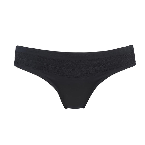 Champagne - Silk & Organic Cotton Brief in Black-0