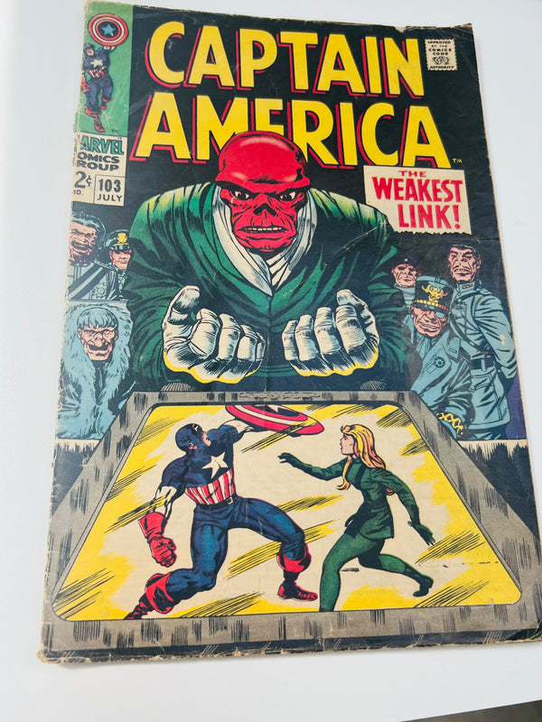 Marvel Comics - Captain America Issue 103 Silver Age Comic (1968) 4.0 Grade