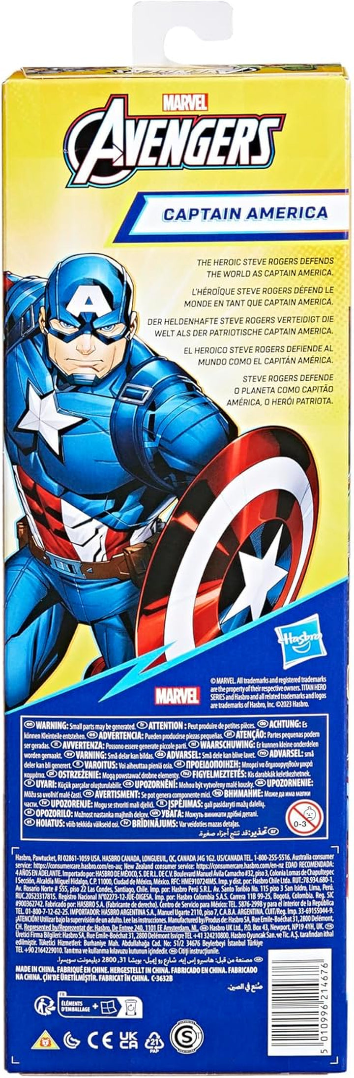 Marvel Avengers Titan Hero Series Captain America 12” Action Figure, Blue