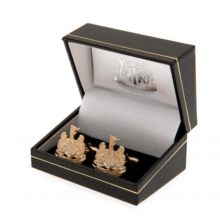 Newcastle United FC Gold Plated Cufflinks by Football>Premier League>Newcastle United FC