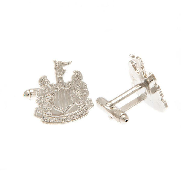 Newcastle United FC Silver Plated Formed Cufflinks by Football>Premier League>Newcastle United FC