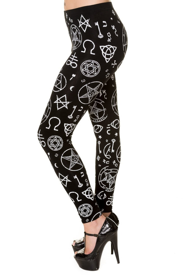 Pentagram Black Leggings