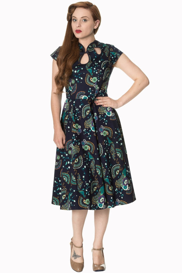 PROUD PEACOCK CUT OUT DRESS