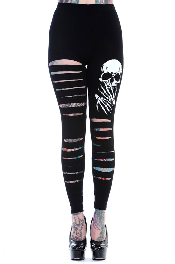 Slashed Skull Leggings