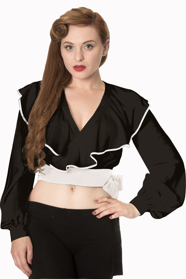 CLASSY DAME WRAP TOP by Banned Apparel