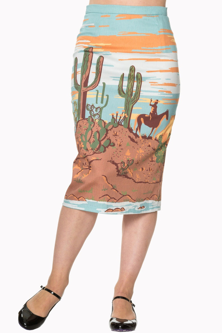 MAGICAL DAY PENCIL SKIRT by Banned Apparel