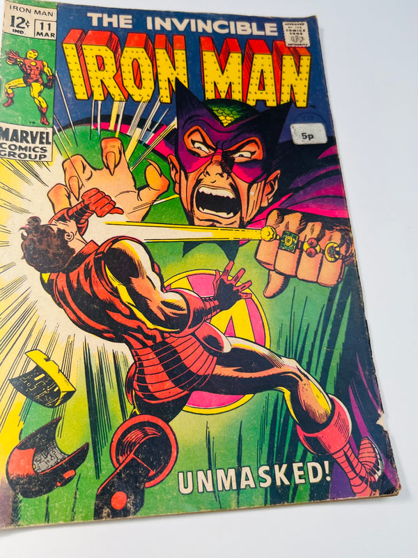 Marvel Comics - Iron Man Issue 11 Silver Age Comic (1969) Classic Tuska Cover 6.0 Grade