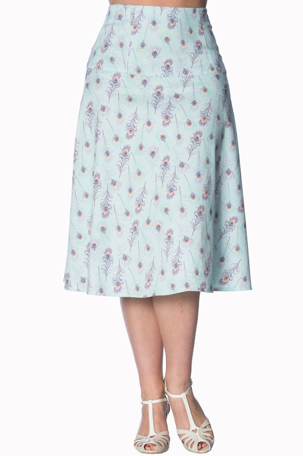 PEACOCK A-LINE SKIRT