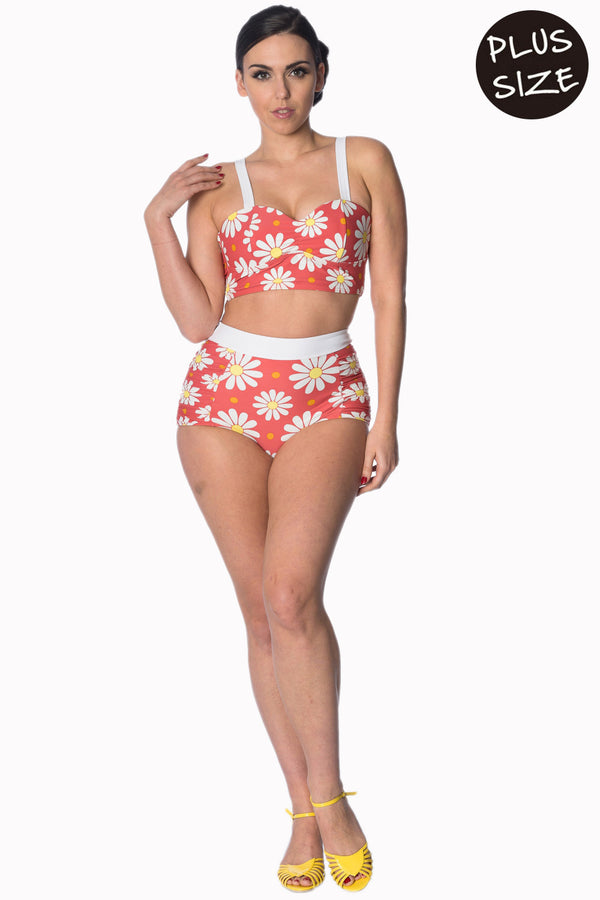 Banned Apparel - Crazy Daisy Built Up Swimsuit