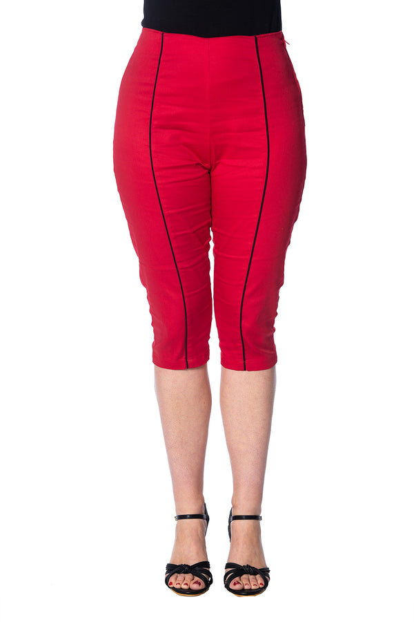 ROCKIN RED CAPRIS by Banned Apparel