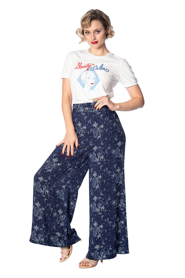 SANTORINI DREAMS PALATSO PANTS by Banned Apparel