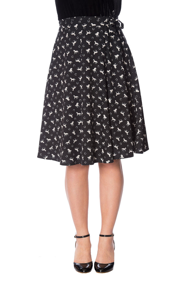 WILD HORSES WRAP SKIRT