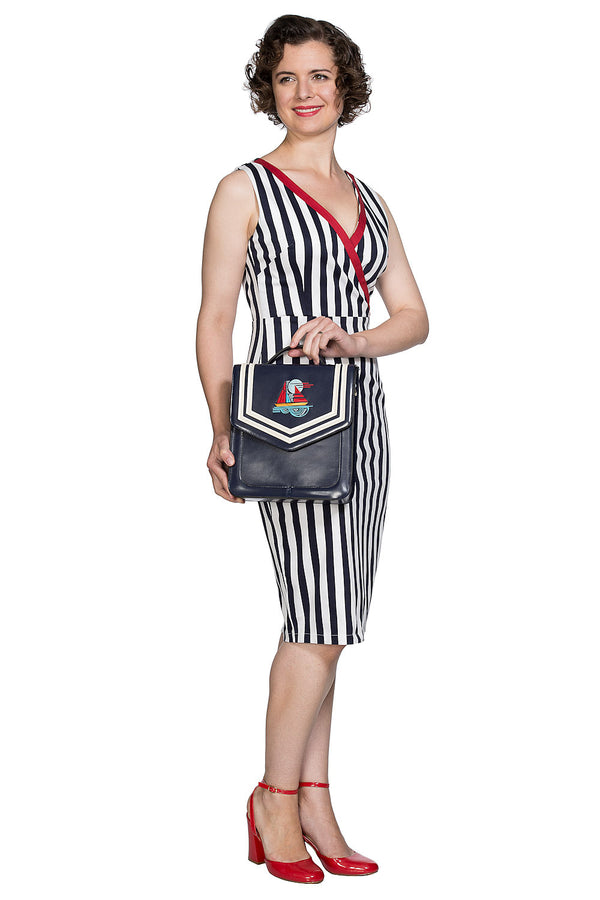 LAND AHOY PENCIL DRESS by Banned Apparel