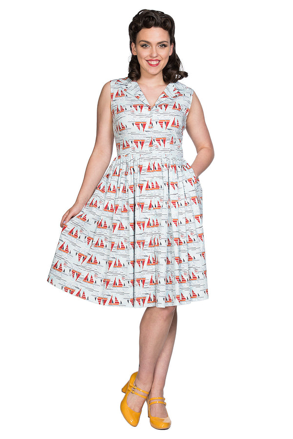 SAIL AWAY COLLAR DRESS by Banned Apparel