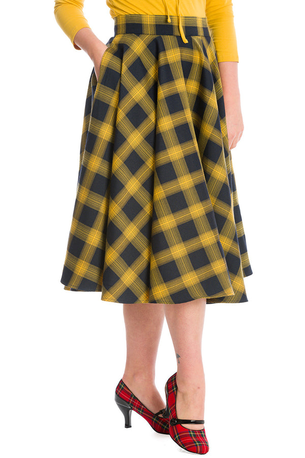 SWEET CHECK SWING SKIRT