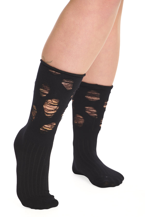 DYSTOPIAN DISTRESSED SOCKS