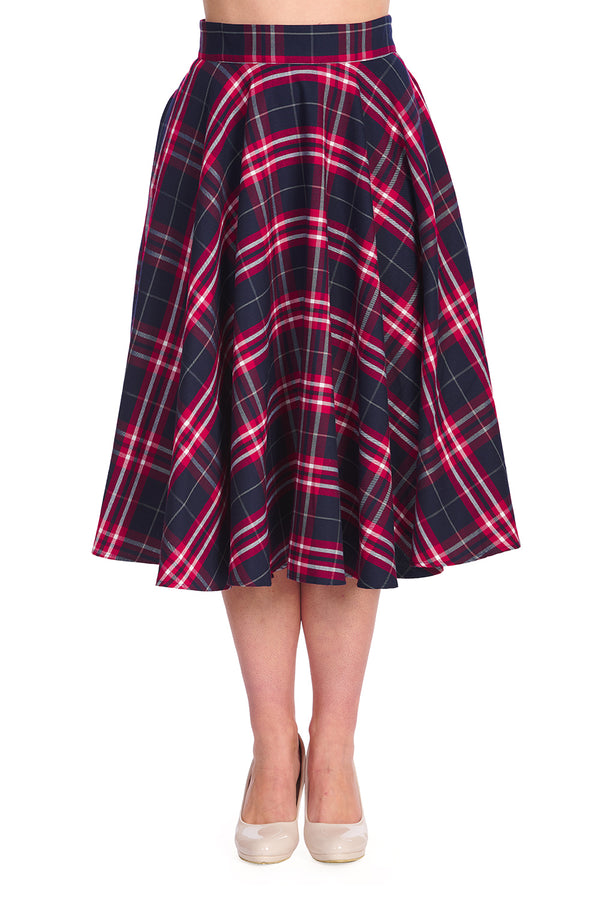 CHIC CHECK SWING SKIRT