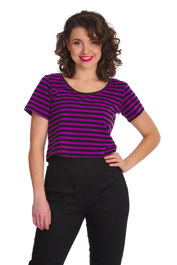 SWEET YET SPOOKY STRIPE TOP