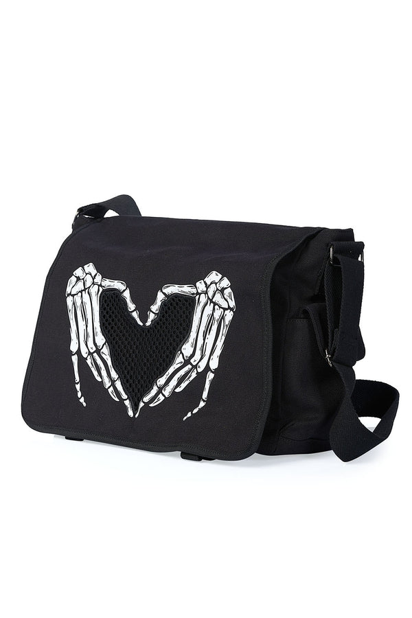 DARKEST LOVE MESSENGER BAG by Banned Apparel