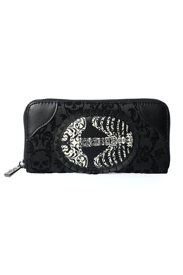 Vine Black Ribcage Lace Wallet by Lost Queen