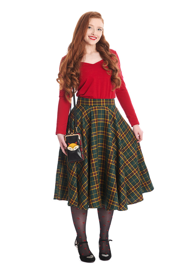 HIGHLAND GREEN SWING SKIRT