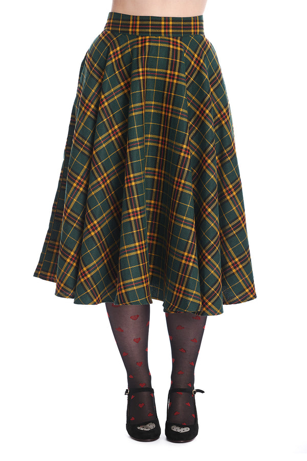 HIGHLAND GREEN SWING SKIRT