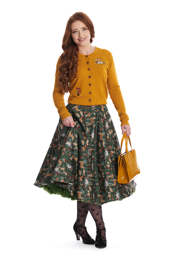 WOODLAND CREATURE SWING SKIRT