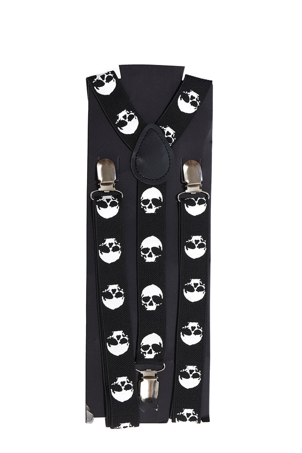 SKULL SLIM SUSPENDERS