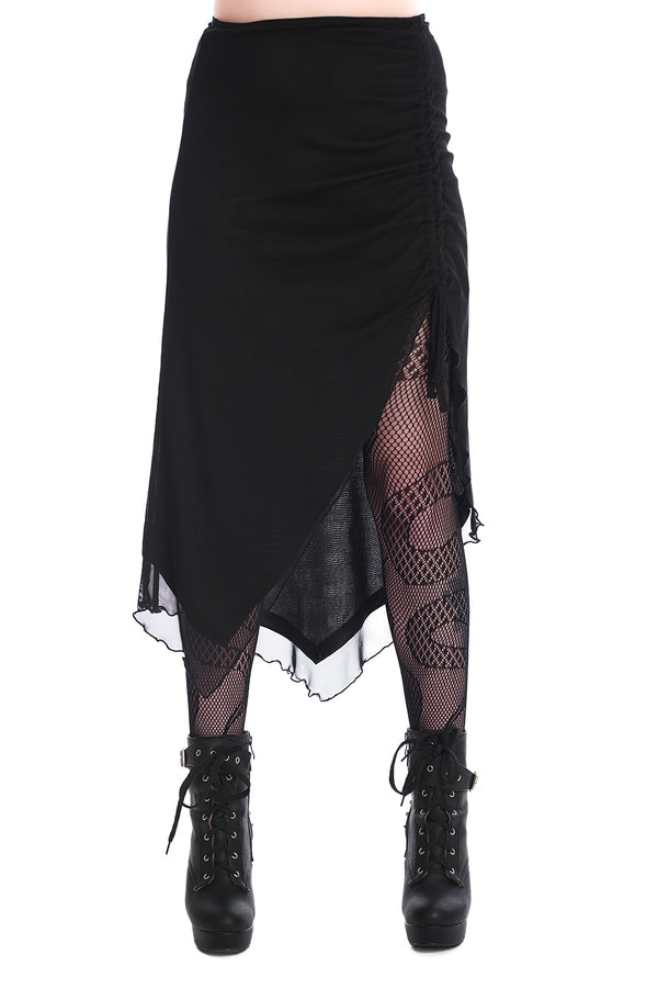 UMBRA MESH RUCHED SKIRT