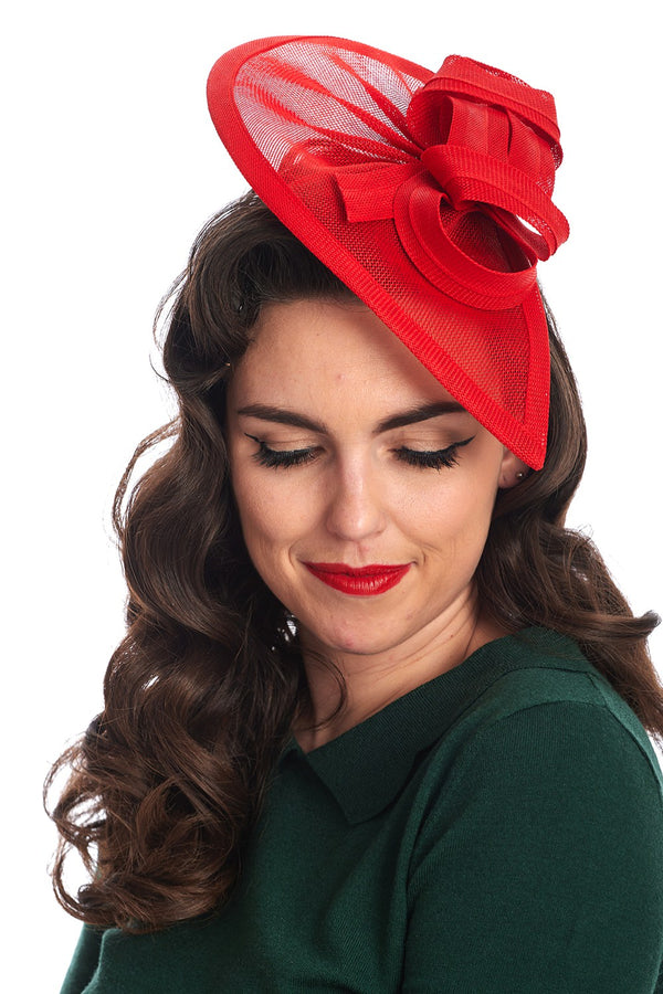 HAYLEY SINAMAY TEARDROP FASCINATOR