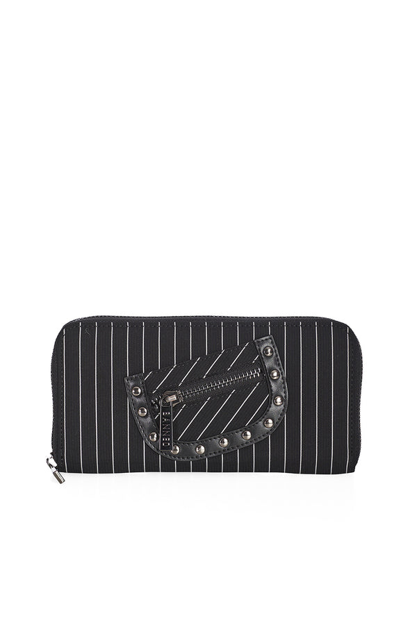 BLACK CORE PINSTRIPE WALLET