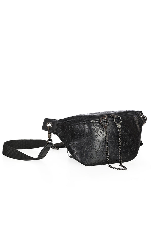 Banned Apparel - Damien Embossed Shoulder Pouch Bag