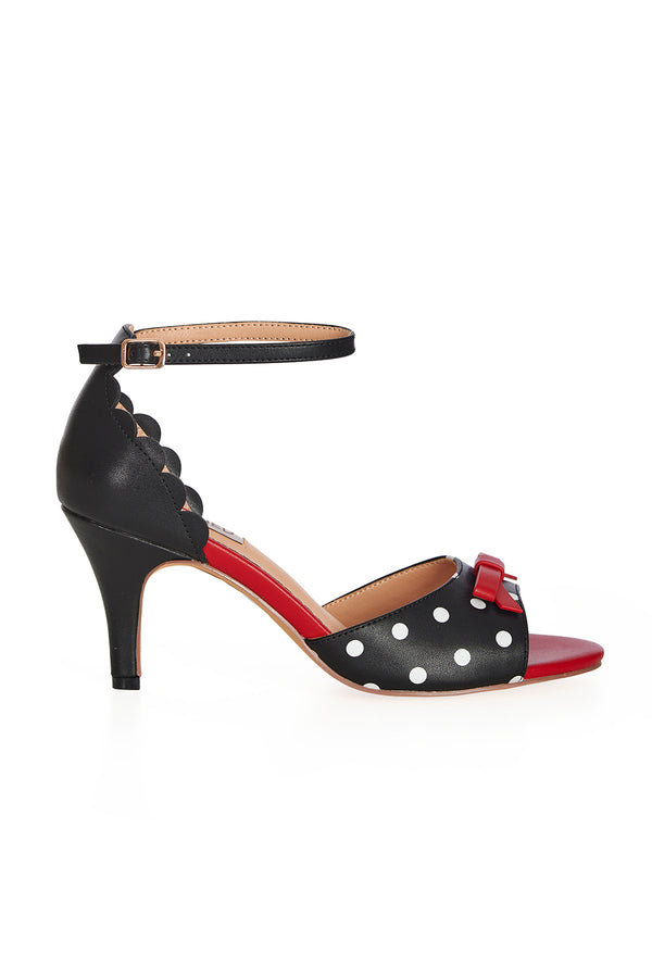 POPPY POLKA OPEN TOE SANDALS