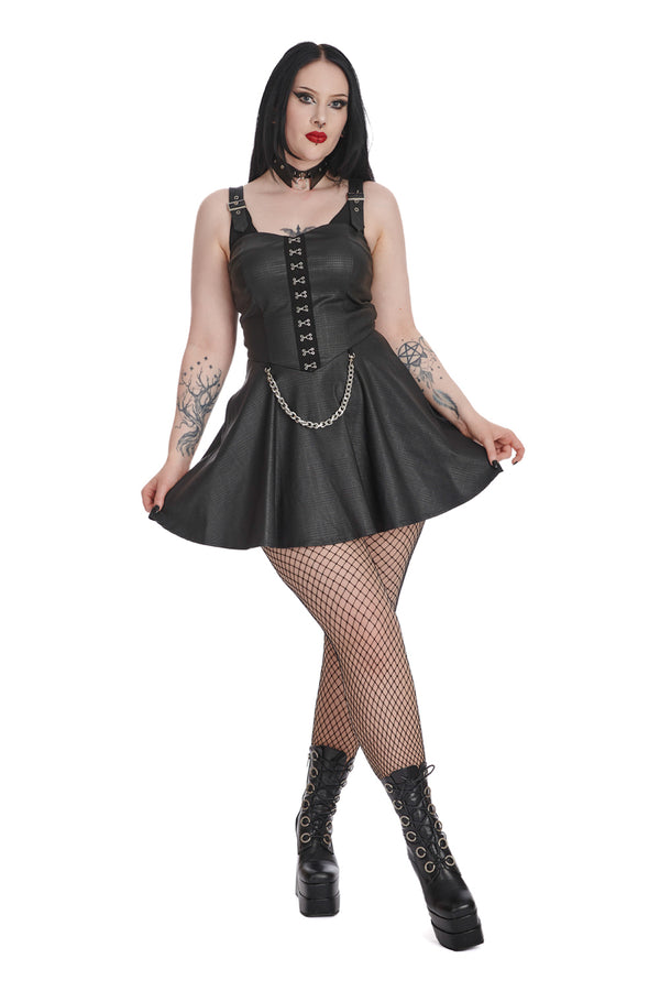 CHAOS COUTURE DRESS WITH HANDCUFFS