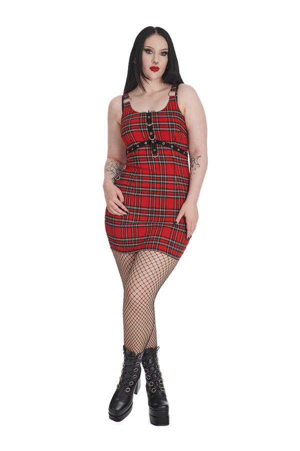 REBEL RIOT CHECK DRESS