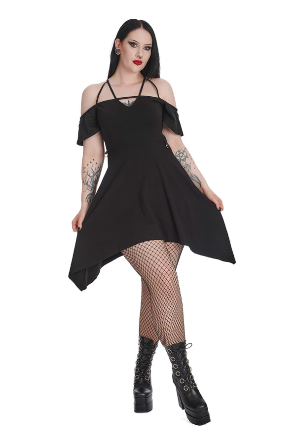 WITCHING YOUR THOUGHTS OFF SHOULDER DRESS