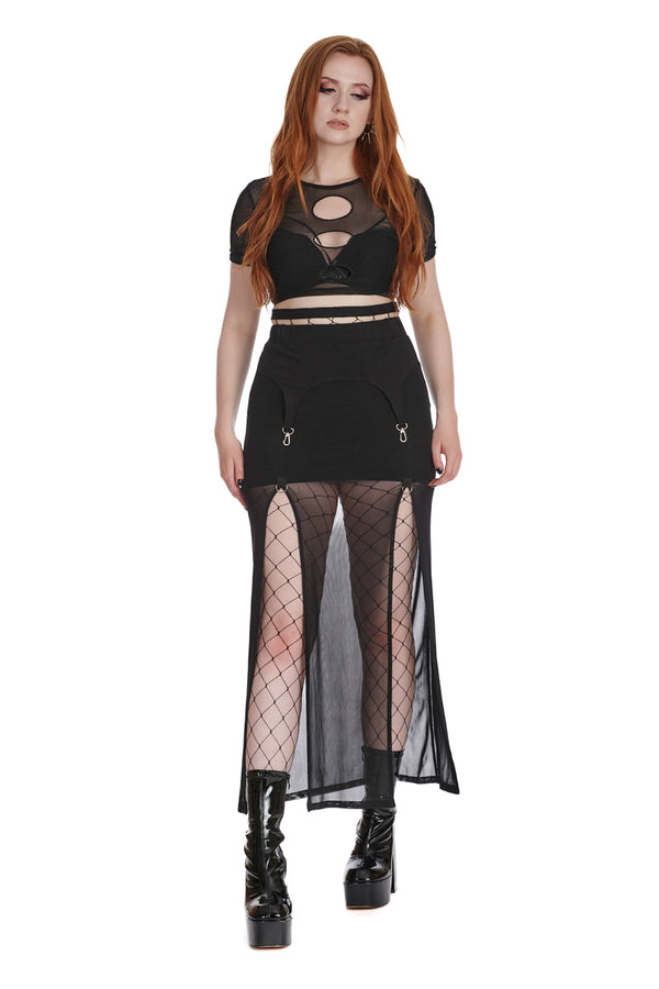 MOODY MELODY SLIT SKIRT