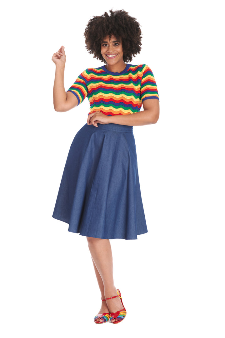 RAINBOW WAVES JUMPER by Banned Apparel