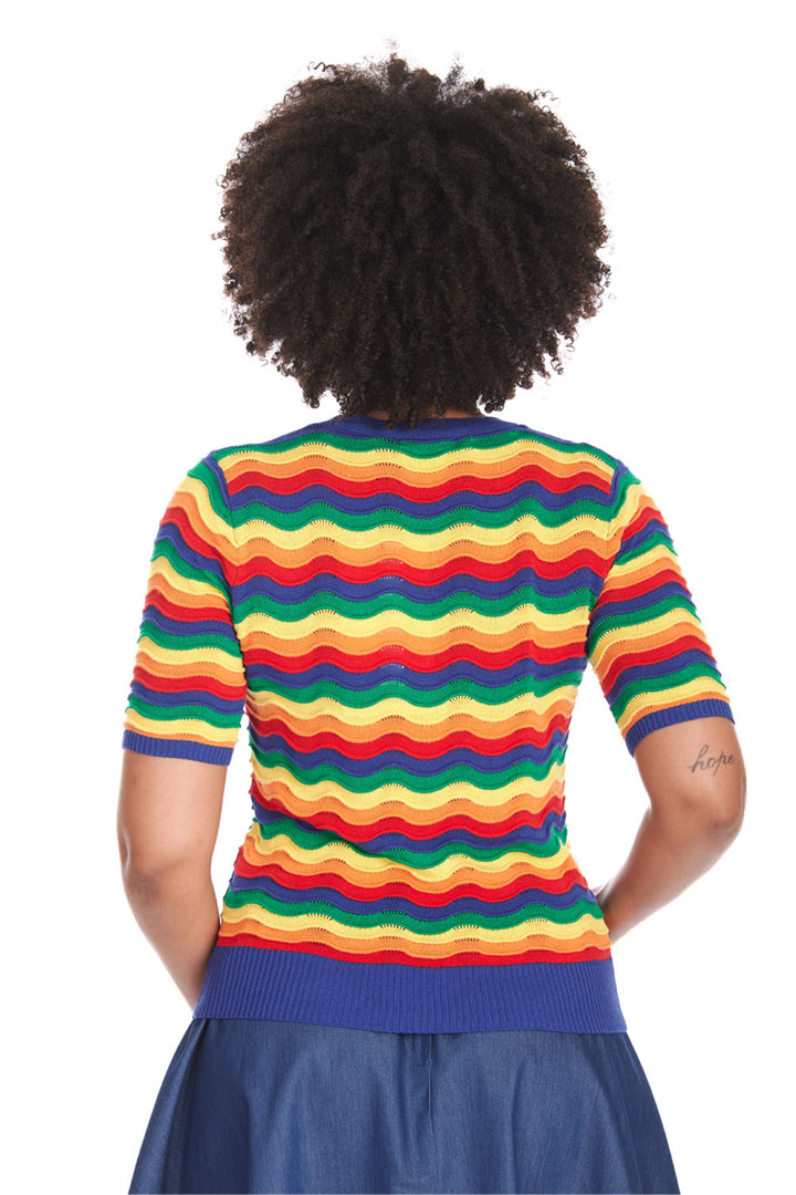 RAINBOW WAVES JUMPER by Banned Apparel