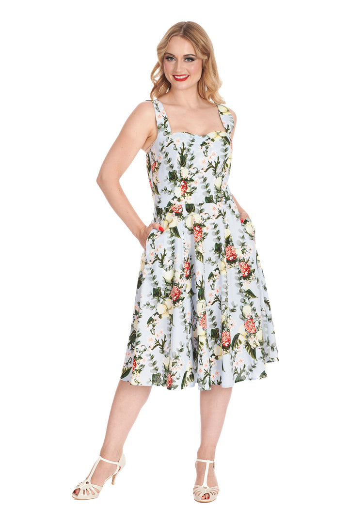 BLOOM SWING HALTER DRESS by Banned Apparel