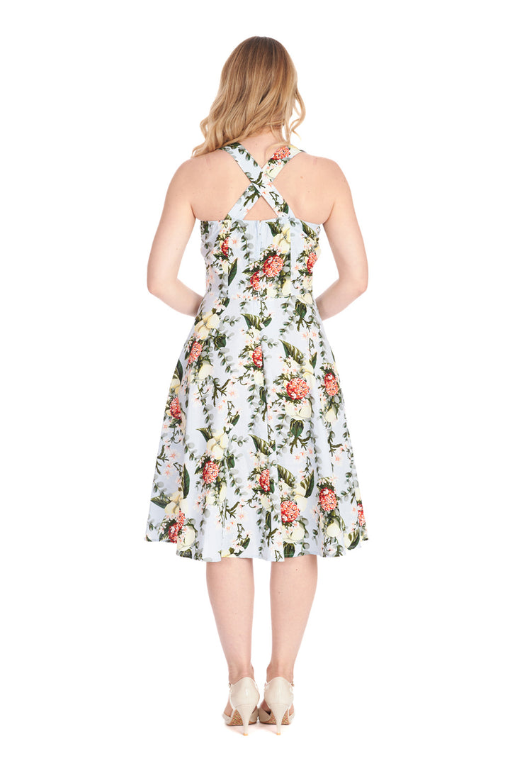 BLOOM SWING HALTER DRESS by Banned Apparel