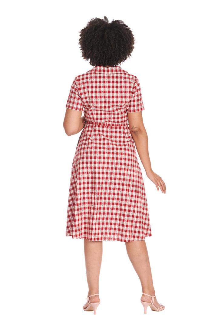 CHERRY CHECK  DRESS by Banned Apparel