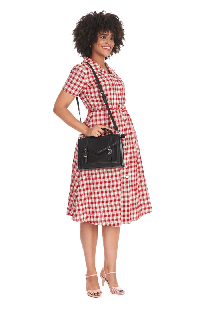 CHERRY CHECK  DRESS by Banned Apparel