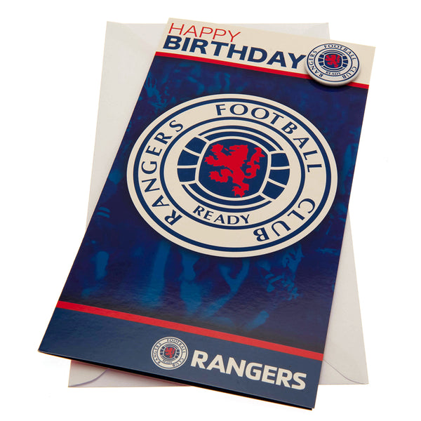 Rangers FC Birthday Card & Badge