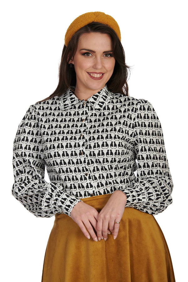 CAT QUEEN BLOUSE by Banned Apparel