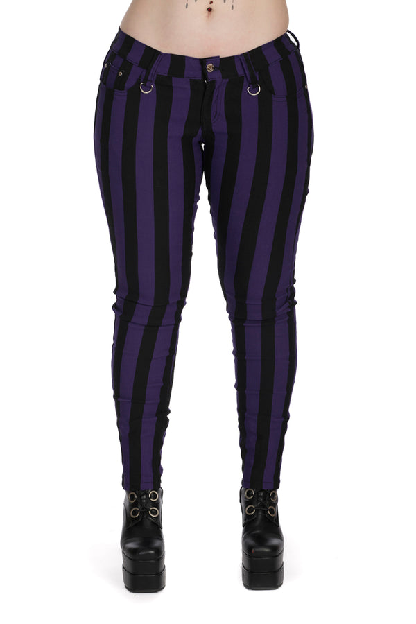 FOREVER YOURS STRIPED TROUSERS by Banned Apparel